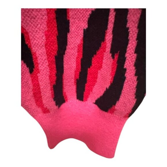 Abstract Pink, Black & Red Zebra Sweater - XL - Picture 4 of 9